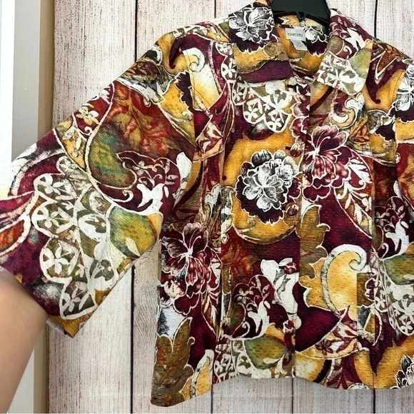 Chico’s Women’s Floral Jacket size XL - Picture 2 of 10